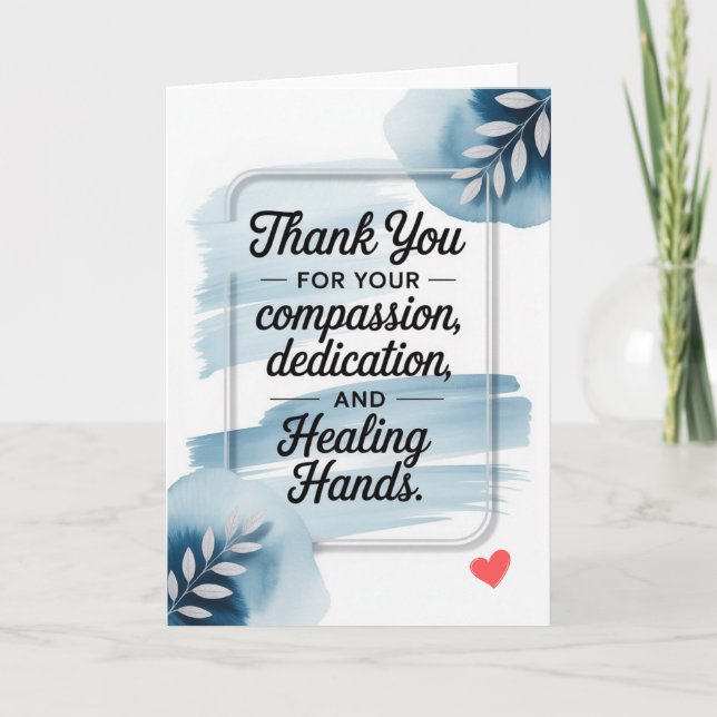 Cartão Professional Thank You Card for Doctor (Frente)