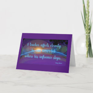 Cartão Professor afeta a eternidade