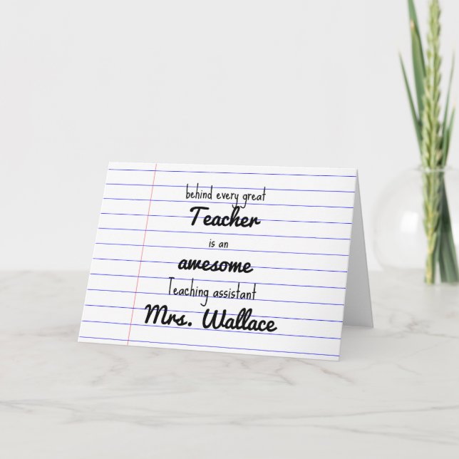 Cartão professor ajudou a auxiliar de ensinar bolsa (Frente)