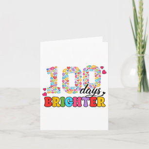 Cartão Professor Aluno 100 Dias Mais Brilhante Joias 100