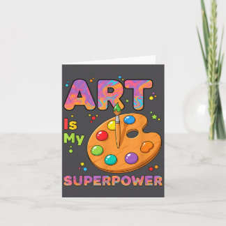 Cartão Professor - Arte é Meu Superpoder Professor de Art