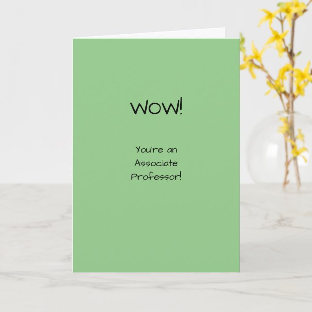 Cartão Professor associado Parabéns engraçados Piada (Flor Amarela)