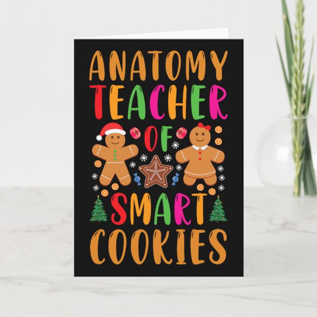 Cartão Professor de Anatomia de Biscoitos Inteligentes Na (Frente)