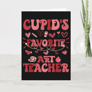 Cartão Professor de Arte Valentin Favorito do Cupido Retr