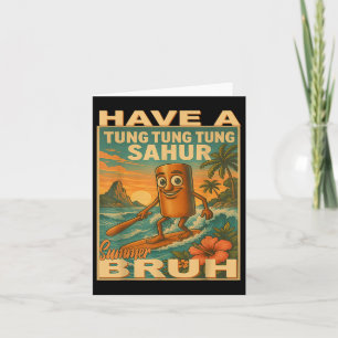 Cartão Professor de Brainrot Tung Tung Tung Sahur no Dia 