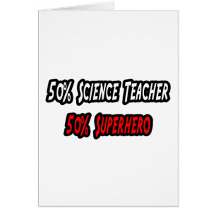 Cartão Professor de Ciência / Super-herói