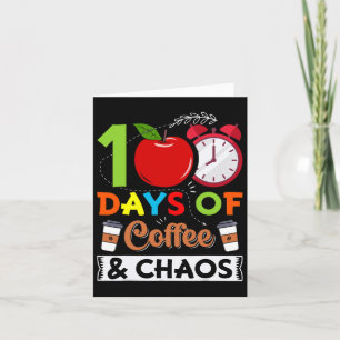 Cartão Professor De Costume Do Dia 100 Dias De Café E