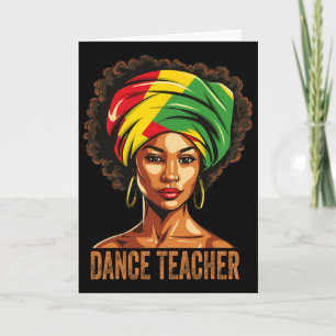 Cartão Professor de Dança Afro Americano Negro História