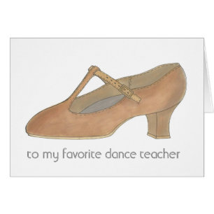 Cartão Professor de dança favorita do Calçado de caracter