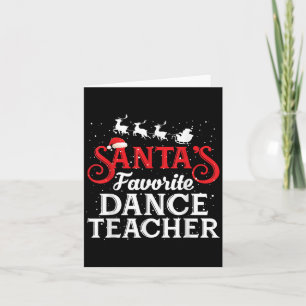 Cartão Professor de Dança Favorito do Papai Noel Natal En