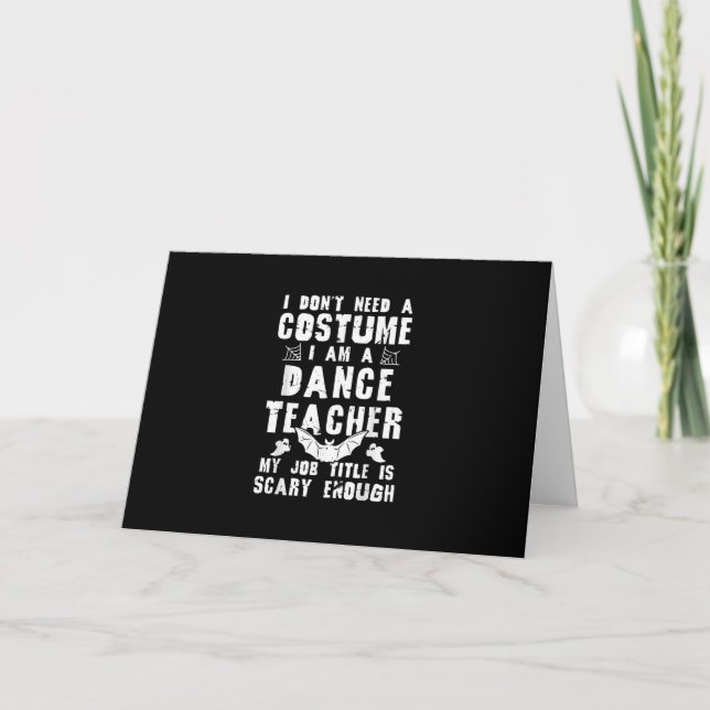 Cartão Professor de dança no Halloween Figuram Presente E (Frente)