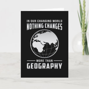 Cartão Professor de Geografia Engraçado Mapa do Mundo Co