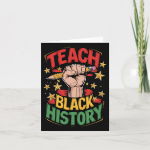 Cartão Professor de História Negra Camisa História Negra 