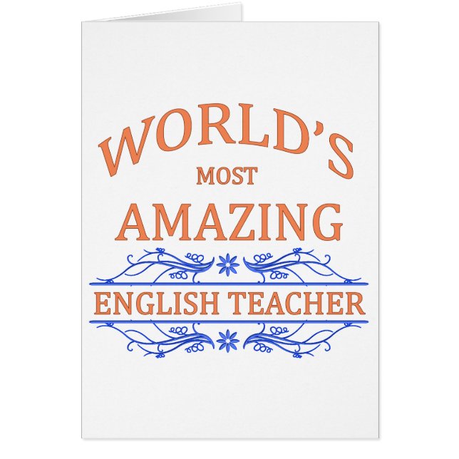 Cartão Professor de inglês (Frente)