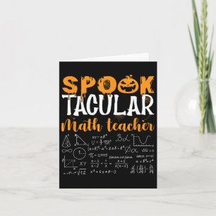 Cartão Professor de Matemática Assustador Matemática Pass