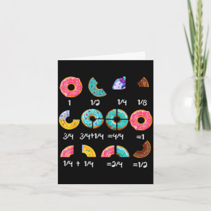 Cartão Professor de matemática de fração de donut de volt