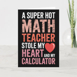 Cartão Professor de Matemática Dia dos Namorados Equação