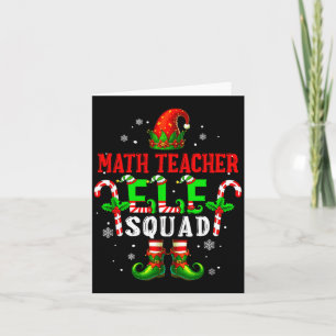 Cartão Professor de matemática elfo esquadrão natal elfo