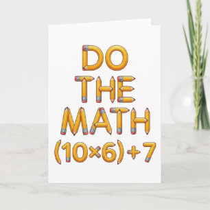 Cartão Professor de Matemática Engraçado Faça as Contas (