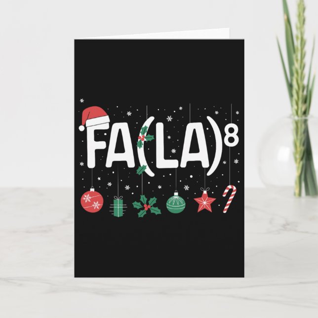 Cartão Professor de matemática Fa (la)8 Natal engraçado P (Frente)