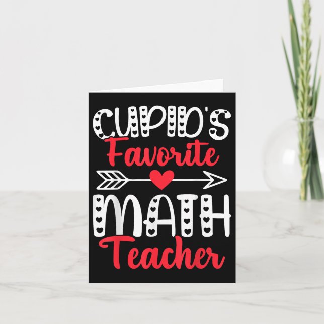 Cartão Professor de Matemática Favorito de Cupido Matemát (Frente)