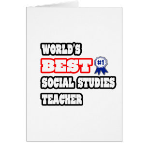 Cartão Professor de Melhores Estudos Sociais do Mundo
