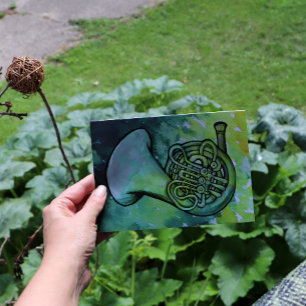 Cartão Professor de música de Banda do Corno de França