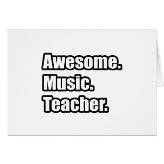 Cartão Professor de Música Incrível