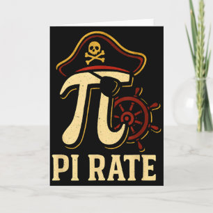 Cartão Professor de Pi Rate Piada Matemática Pirata Dia d