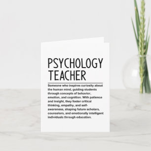 Cartão Professor de Psicologia