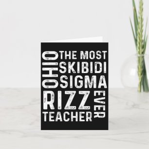Cartão Professor de Rizz Sigma Skibidi Mais Engraçado de