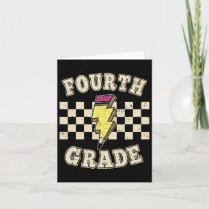 Cartão Professor do 4º ano de carreira Lightning Bolt Pen
