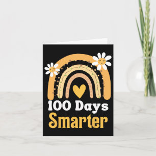 Cartão Professor Do Dia 100 Dias Mais Inteligente Boho Ra