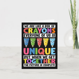 Cartão Professor Engraçado Somos Como Uma Caixa De Crayon