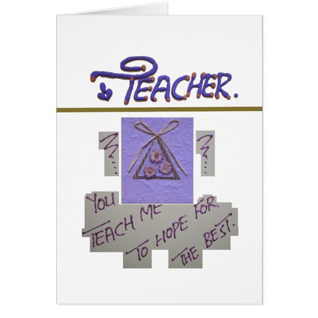 Cartão Professor maravilhoso e maravilhoso (Frente)