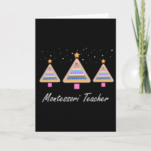 Cartão Professor Montessori do Natal Árvore de Natal Ensi