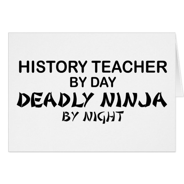 Cartão Professor Ninja mortal da história (Frente Horizontal)