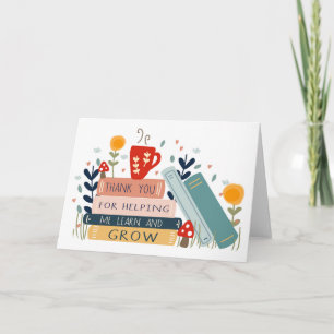 Cartão Professor Obrigado Por Me Ajudar A Crescer