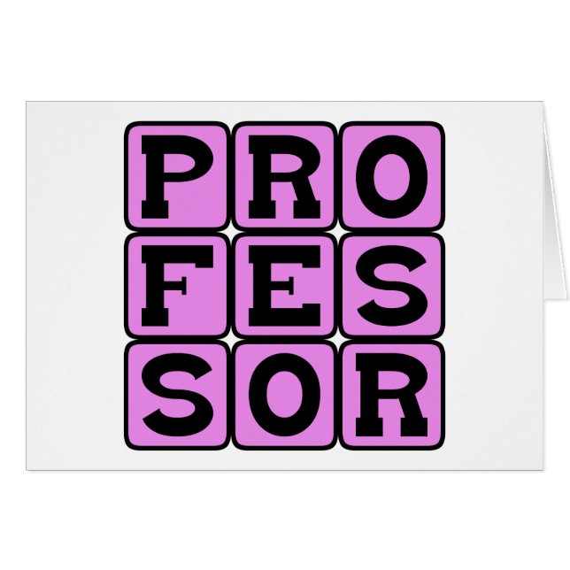 Cartão Professor, professor universitário (Frente Horizontal)