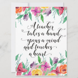 Cartão Professor que dá boas-vindas a professor de volta