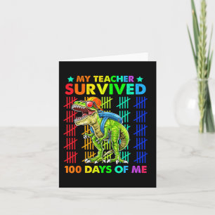 Cartão Professor Sobreviveu A 100 Dias Do Meu 100º Dia Da