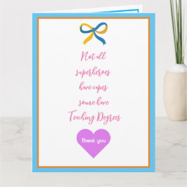 Cartão Professor Super Herói Obrigado