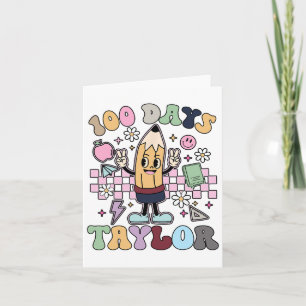Cartão Professor Taylor De 100 Dias Para Crianças 100º Di