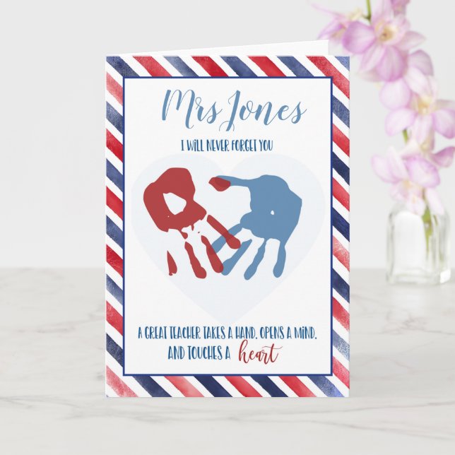 Cartão professor, você deixou uma impressão digital em no (Orquídea)