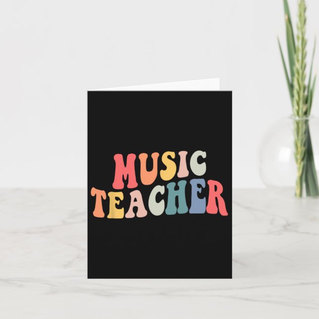 Cartão Professora Da Equipe De Música Da Groovy Byck Para (Frente)