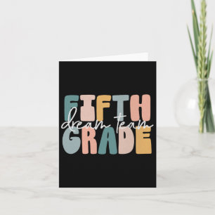 Cartão Professora Da Equipe De Sonho Do Quinto Grau, Groo