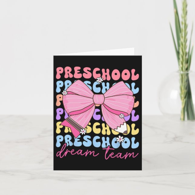 Cartão Professora Da Equipe De Sonhos Da Pré-Escolas Arco (Frente)