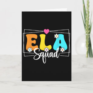 Cartão Professora da Squad de Ela de volta à escola de in