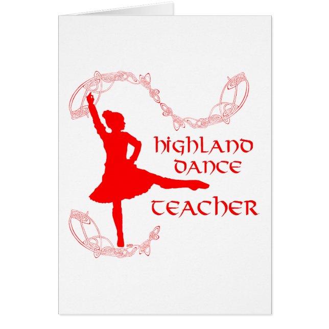 Cartão Professora de dança do Highland da Escócia (Frente)
