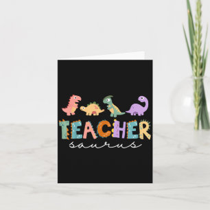Cartão Professora de Dinossauros Feminino Teachersaurus R